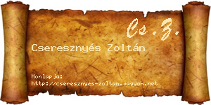 Cseresznyés Zoltán névjegykártya